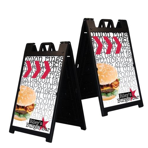 Full Color A-Frame Double Sided Custom Sign - 26.5"w x 38.5"h