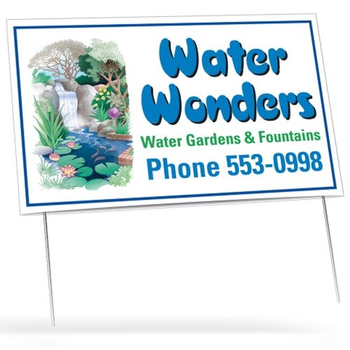 Double-Sided Custom Yard Signs - 26"w x 16"h