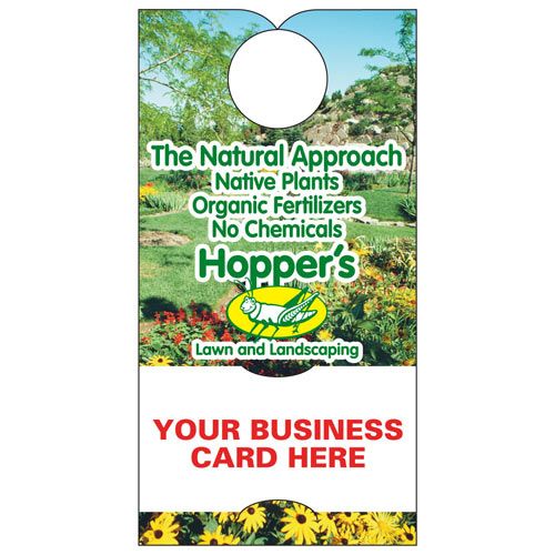 Full Color Recycled Cardboard Business Card Promotional Door Hanger