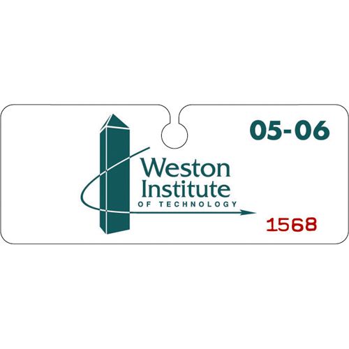 Hanging Custom Printed Parking Permit - 5"w x 2"h