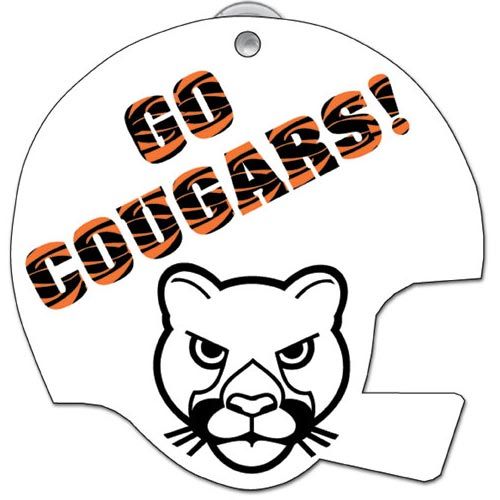 Promotional Window Sign - Football Helmet Shaped - 8"w x 8"h