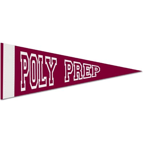 Colored Felt Promotional Pennant w/ Contrast Strip - 10"w x 4"h