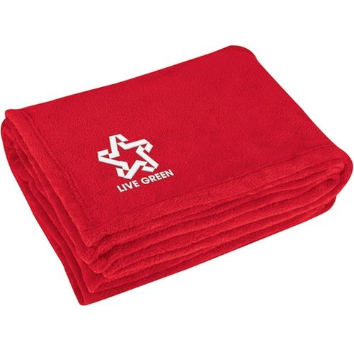 Embroidered Micro Coral Custom Fleece Blanket - 50" x 60"