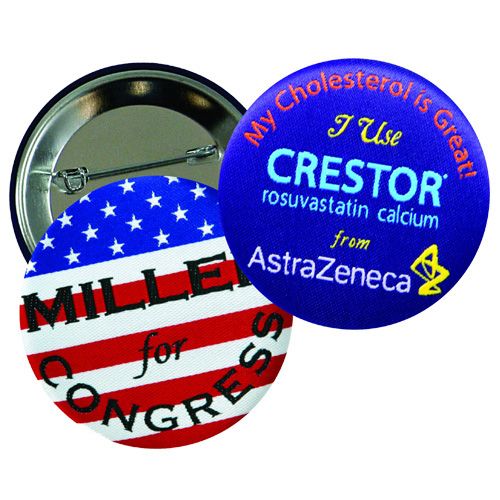 Pin Back Printed Button - 2-.25"