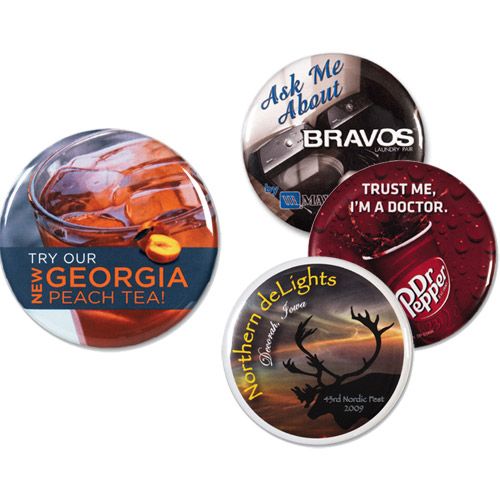 Safety Pin Back Giveaway Button 2.5" Diameter - Round