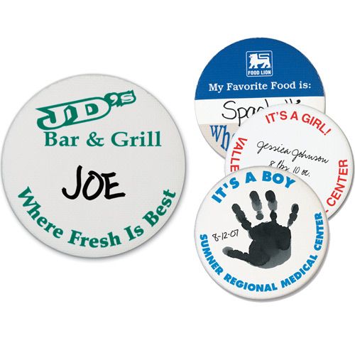 Keepsake Safety Pin Back Promotional Button - 3" Dia.