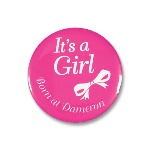 Safety Pin Back Promo Button - 2.5" Diameter - Round