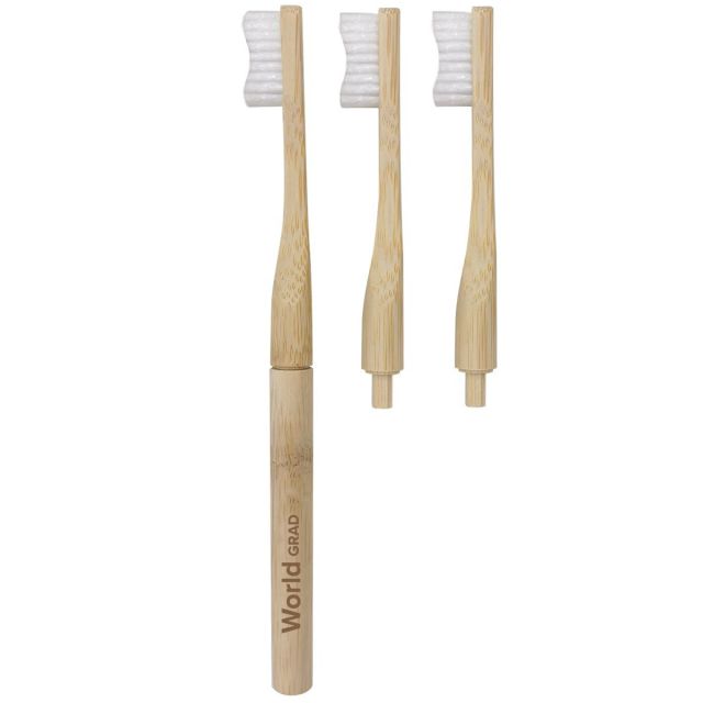 Custom Bamboo Toothbrush w/ Replaceable Heads