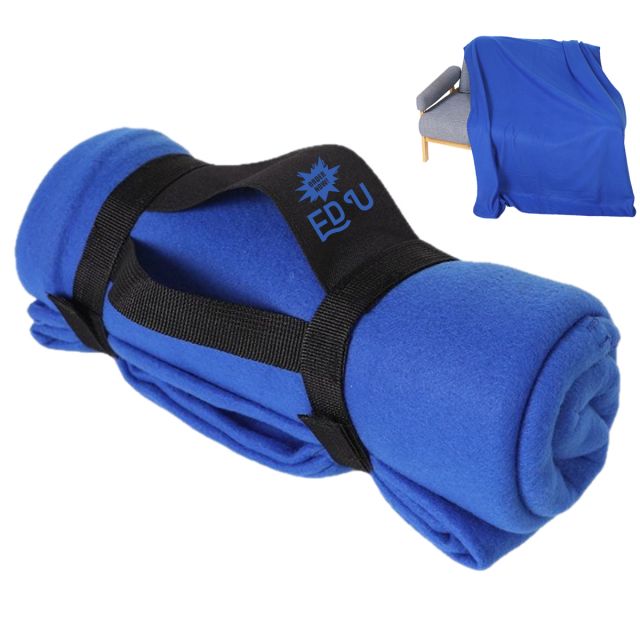 Custom Fleece Blanket w/ Carry Handle - 48" x 60"