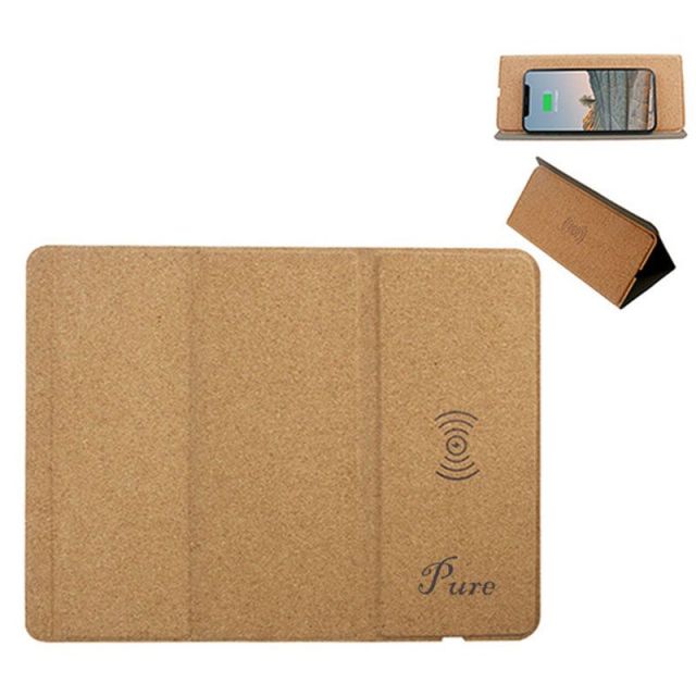 Custom Cork Foldable Fast Charging Wireless Mouse Pad
