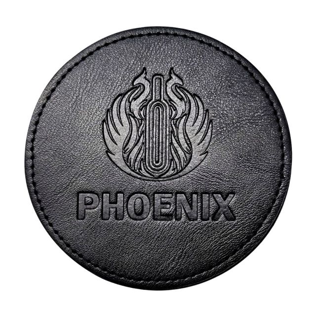 Circle PU Leather Custom Coasters - 4'' dia