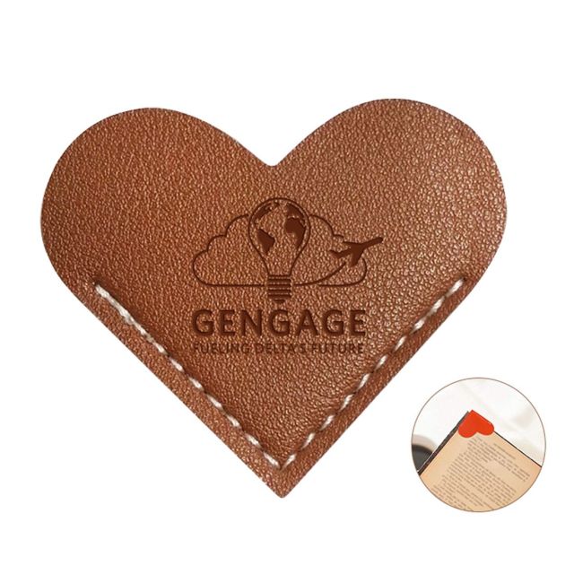 Custom PVC Leather Heart Shaped Bookmaker