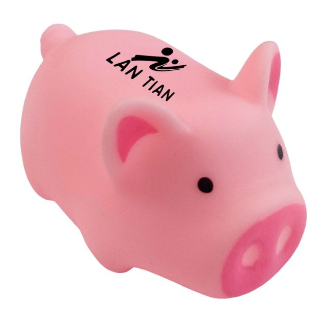 Custom Pink Pig Shaped Stress Reliever