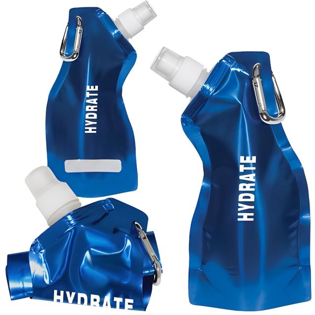 Curvy Collapsible Promotional Water Bottle - 13.5 oz.