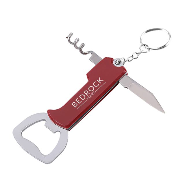 Custom 3-in-1 Bottle Opener w/ Key Chain