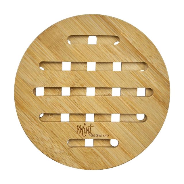 Custom Round Bamboo Pot Holder Pads
