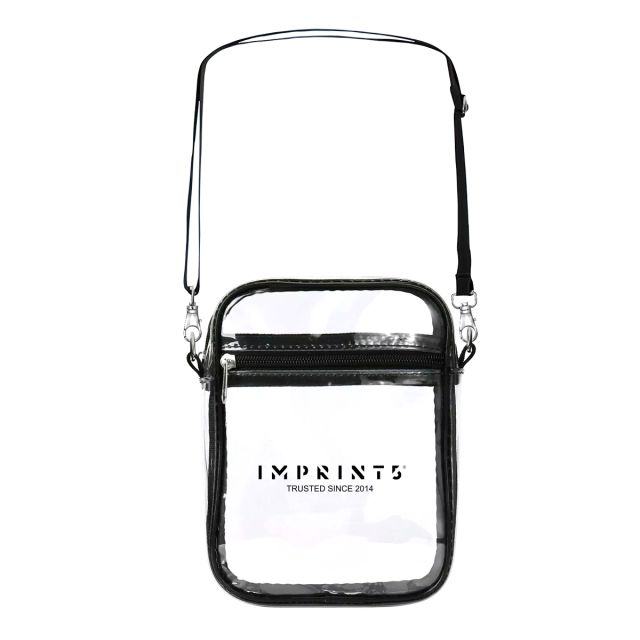 Custom Clear Crossbody Bag - 5.9"w x 7.8"h x 1.8"d