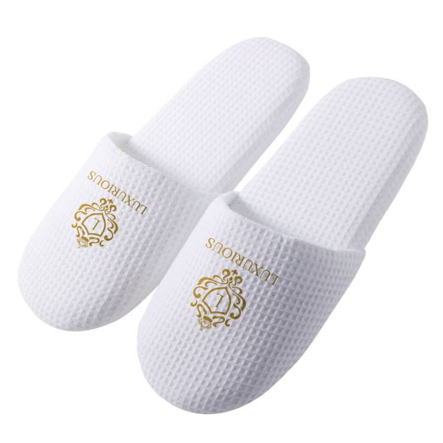 Custom Premium Closed Toe Waffle Slipper - Adult