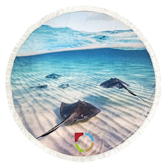Custom Full Color Round Microfiber Beach Towels