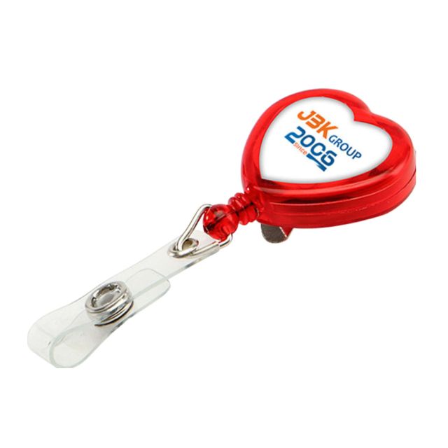 Custom Jumbo Heart Badge Reel