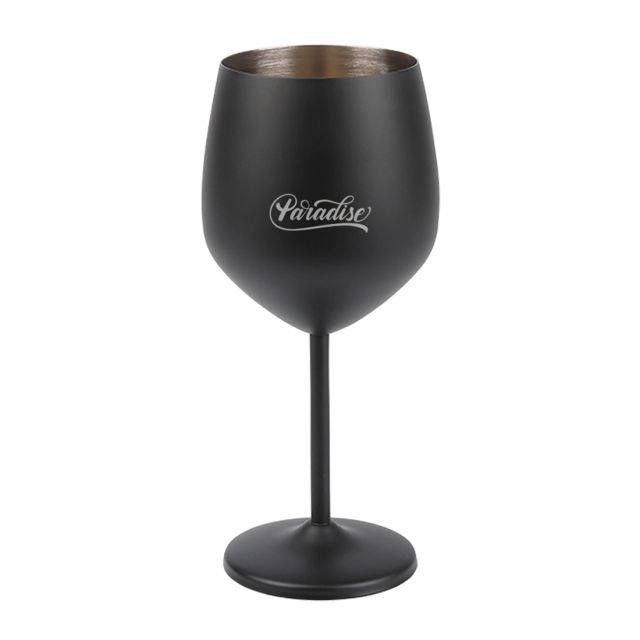 Custom Matte Stainless Steel Wine Glass - 18 oz.