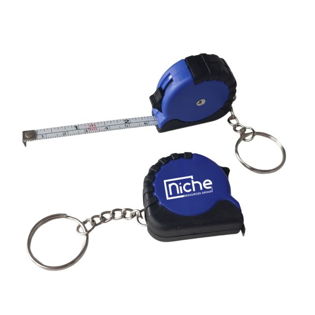 Custom Mini Grip Tape Measure Keychain - 3.25'