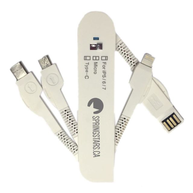 Custom Multi Blade Type C 3-in-1 Charging Cable