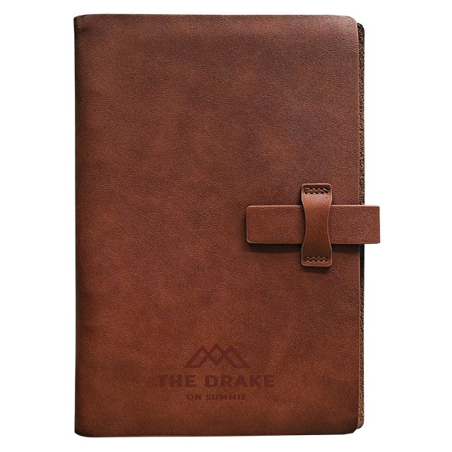 Custom Soft Leather Binder Notebook - 6.5"w x 9"h