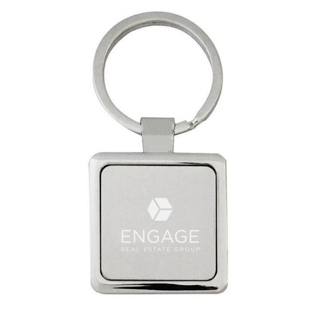 Custom Square Frame Metal Keychains