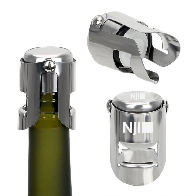 Custom Stainless Steel Champagne Bottle Stopper / Sealer