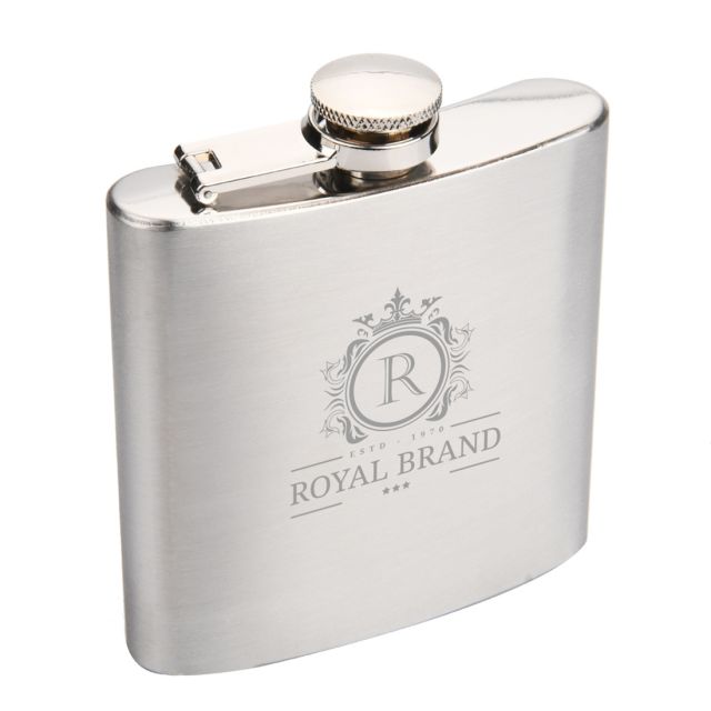 Custom Stainless Steel Hip Flasks - 6 oz.