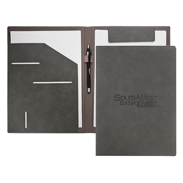 Custom Vintage PU Leather Padfolio - 9.45"w x 13"h