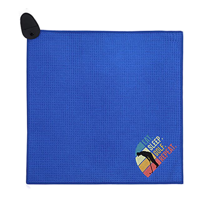 Custom Waffle Golf Towel w/ Magnet - 16" x 16"