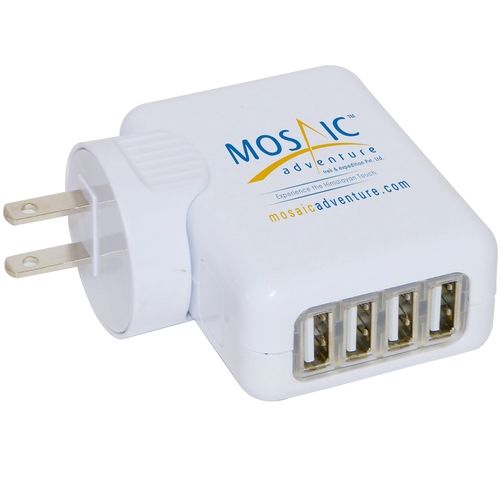 Full Color 4 Port USB Wall Custom Chargers