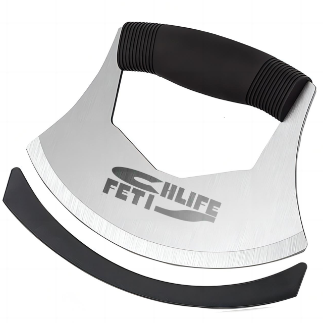 Custom Stainless Steel Mezzaluna Herb Chopper