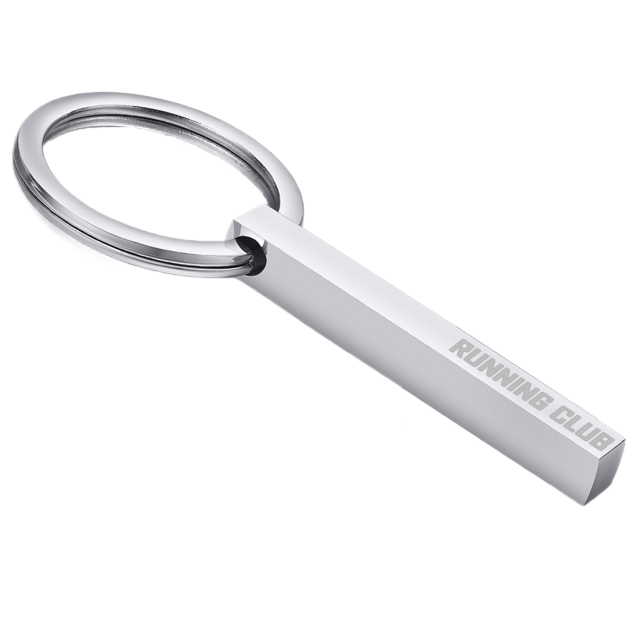 Custom 4 Sided Vertical Cuboid Bar Keychain