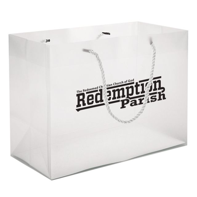 Frosted Euro Tote Custom Tote Bag - 13"w x 10"h x 5"d
