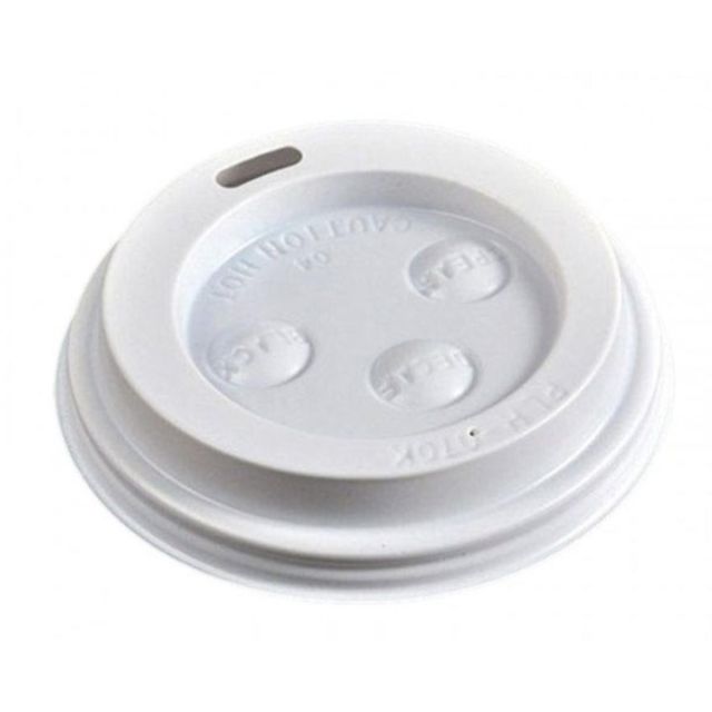 White Dome Sip Hole Lid for 4oz Paper Hot Cups (63mm) - 1000 / Case