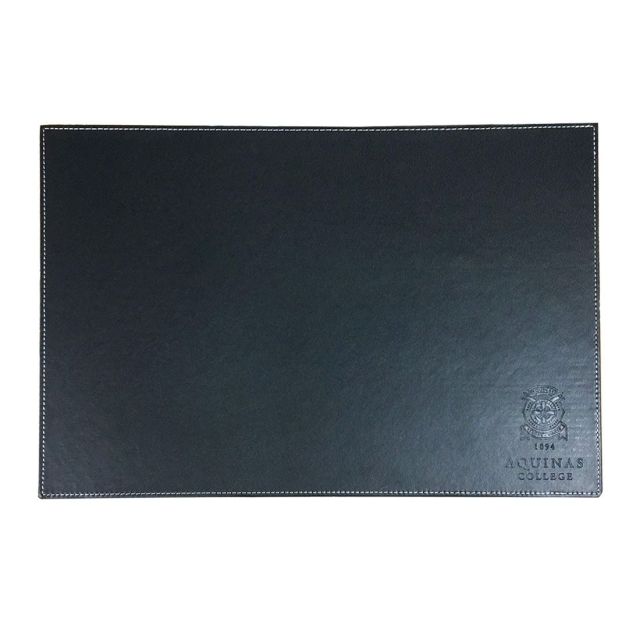 Black Custom PU Leather Desk Mats - 23.6" x 15.7"