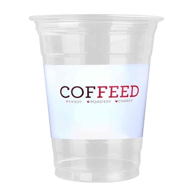 12 oz. Custom Plastic PET Cold Cups (92mm) - 1000 / Case