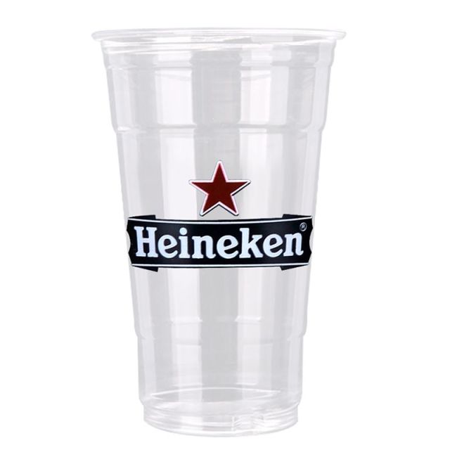 24 oz. Custom Plastic PET Cold Cups (98mm) - 1000 / Case