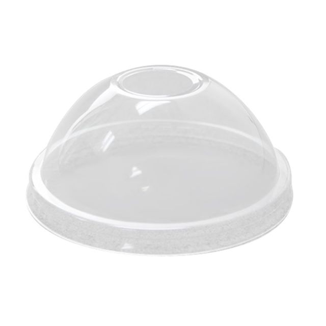 Dome Lids for 12, 16 or 20oz Clear Plastic PET Cups (95mm) - 1000 / Case