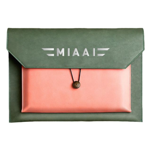 Custom Two Tone Leatherette A4 Document Envelope