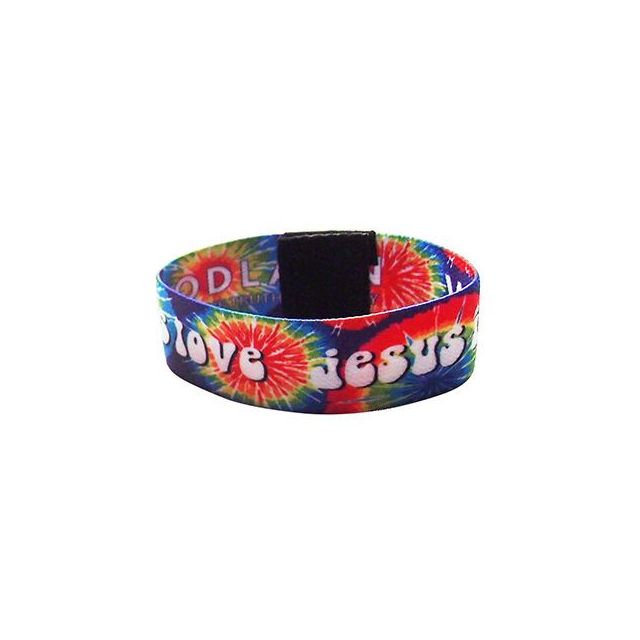 Full Color Dye Sublimated Stretchy Elastic Custom Wristband - 1"w