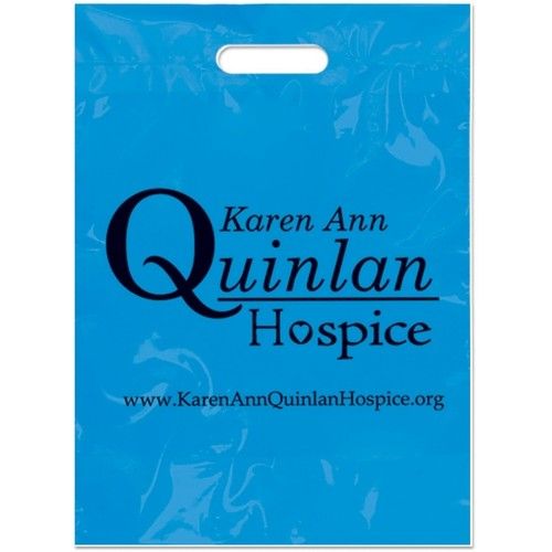 Custom Plastic Die Cut Handle Bag - 9"w x 13"h