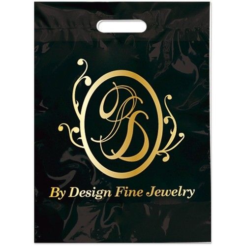 Plastic Die Cut Handle Promotional Bag - 11"w x 15"h