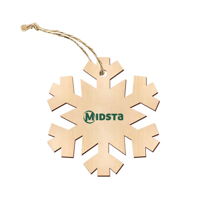 Custom Wood Ornament - Snowflake