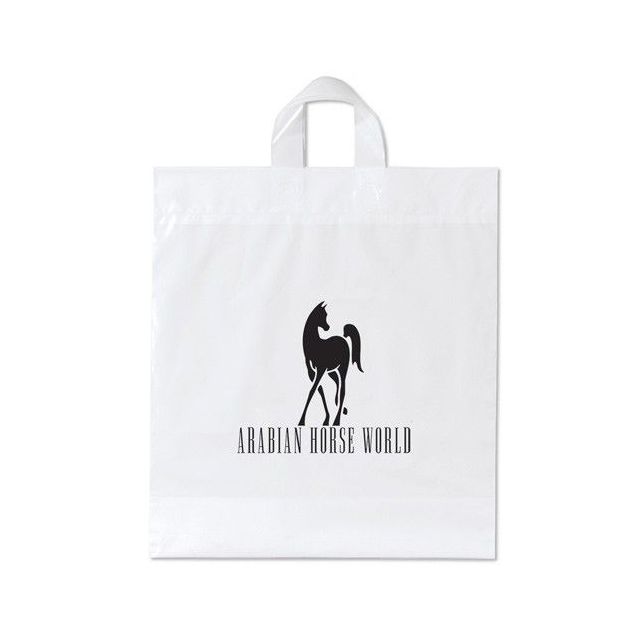 Custom Soft Loop Handle Promotional Plastic Bags - 16"w x 18"h x 6"d