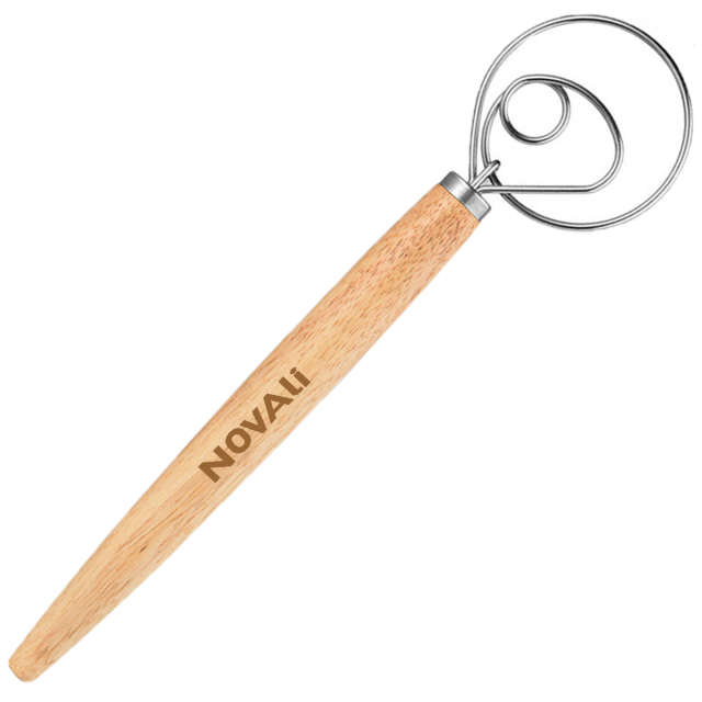 Custom Wood Handle Danish Dough Whisk