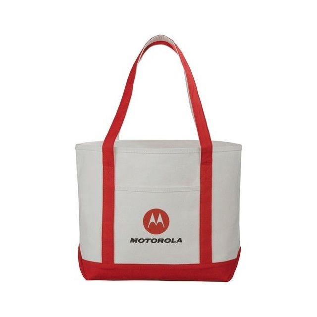 Custom Heavyweight Cotton Canvas Tote Bag - 19.75"w x 13.25"h x 7"d